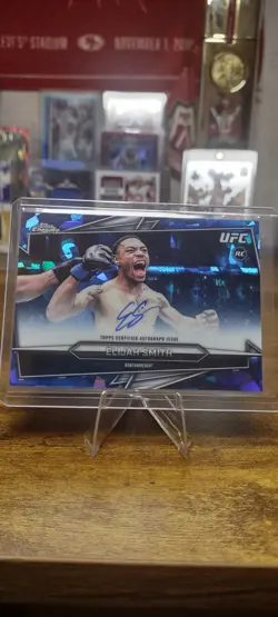2026 Topps Chrome UFC Sapphire Edition Elijah Smiith RC Auto On Card - Image 1