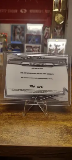 2026 Topps Chrome UFC Sapphire Edition Elijah Smiith RC Auto On Card - Image 3