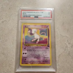 2000 Mew #8 WOTC Black Star Promo Regular Pokemon Graded PSA 1 Poor - Image 1