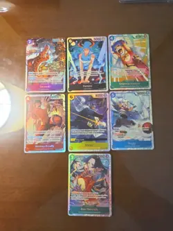 One Piece Card Lot (7) OP-16 SR Lot Pack Fresh CCG Yamato Boa Monkey D. Luffy NM - Image 1
