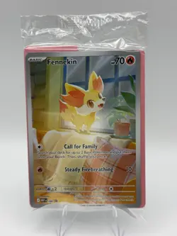 SEALED Fennekin 080 ME04: Chaos Rising ETB Black Star Promo Pokemon Card - Image 1