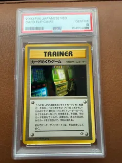 Card Flip Game PSA 10 GEM MINT Banned Art Pokemon TCG Japanese Neo Gold 2000 - Image 3