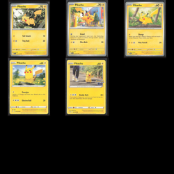 5x Pikachu Pokemon TCG Card Collection Lot Unique Electric Non Holo - Image 1