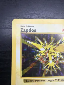 Zapdos 16/102 Holo Rare Base Set Shadowless Pokemon Unlimited Holo Card ⚡🔥 - Image 2