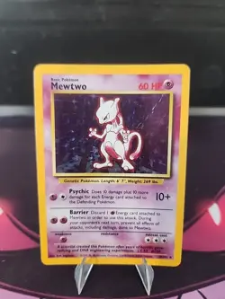 Mewtwo 10/102 Pokemon TCG Base Set Unlimited Holo Rare MP - Image 1