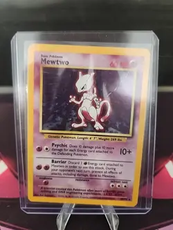 Mewtwo 10/102 Pokemon TCG Base Set Unlimited Holo Rare MP - Image 3