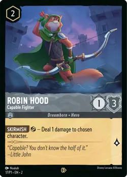 Robin Hood - Capable Fighter 17 Disney Lorcana Promo Cards Lorcana Cold Foil NM - Image 1
