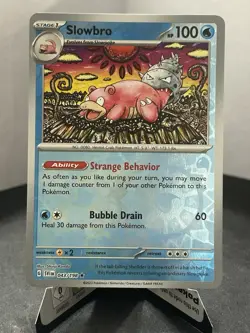 REVERSE HOLO Slowbro 043/198 NM / M Scarlet Violet Pokemon Card - Shinji Kanda - Image 1