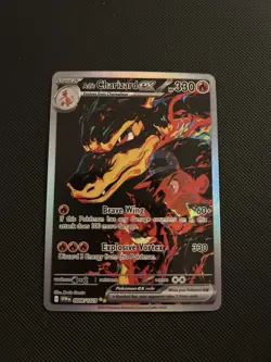 Ash Charizard Pokemon Card Display Art Card - Image 1