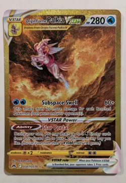 Pokemon Palkia VSTAR TCG Secret Rare Card Origin Forme, GG67/GG70, Crown Zenith - Image 1