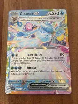 Pokemon TCG Glaceon EX Prismatic Evolutions Double Rare 026/131 NM Card - Image 1