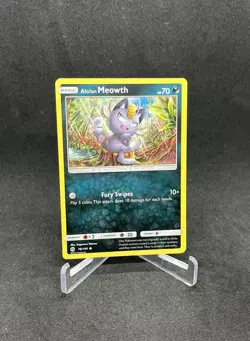 Alolan Meowth 78/149 SM Base Set Pokemon Card 2017 LP - Image 1