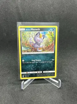 Alolan Meowth 78/149 SM Base Set Pokemon Card 2017 LP - Image 3
