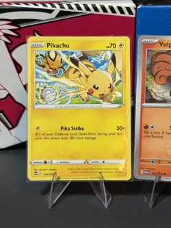 Pokemon TCG 3 Card Lot Pikachu Vulpix Team Rocket’s Meowth 049/195 037/165 #01 - Image 2