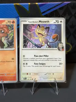 Pokemon TCG 3 Card Lot Pikachu Vulpix Team Rocket’s Meowth 049/195 037/165 #01 - Image 4