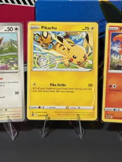 Pokemon TCG 3 Card Lot Eevee Pikachu Ponyta Silver Tempest 074/195 049/195 #03 - Image 3