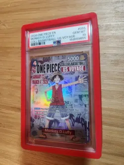 2026 One Piece EN College Basketball US Voyage #055 Monkey D Luffy PSA 10 - Image 1