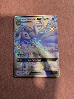Pokemon: Alolan Ninetales GX SV53/SV94 Hidden Fates: Shiny Vault Holo Near Mint - Image 1