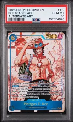 Portgas D Ace Alt Art SEC OP13-119 PSA 10 – One Piece Carrying On His Will - Image 1