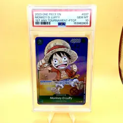 Monkey D. Luffy 2023 One Piece 1st Anniversary Tournament Promo P-037 PSA 10 - Image 1