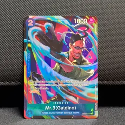 Bandai One Piece Mr. 3 (Galdino) PRB02-009 Special Foil Character 1000 English - Image 1