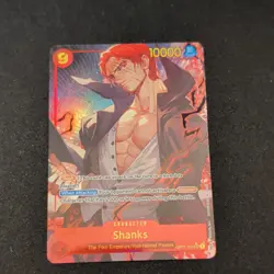 One Piece Shanks OP01-120 Secret Rare Foil Alternate Art Premium Booster English - Image 1
