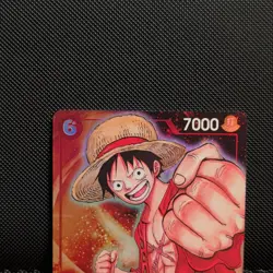 One Piece Monkey.D.Luffy P-001 Promotion Cards Foil Character 7000 Power English - Image 2