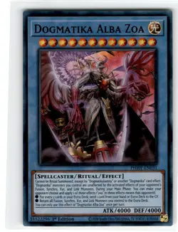 Yu-Gi-Oh! Dogmatika Alba Zoa Super Rare PHHY-EN031 Lightly Played 1st Edition - Image 1