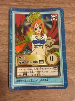 Nami ONE PIECE Carddass Hyper Battle 1999 S05 Holo Rare TCG Bandai - Image 1