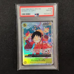 ERROR PRINT-Monkey D. Luffy OP07-109 Parallel Secret Rare Foil PSA 8 - Image 1