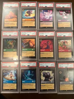 Lorcana PSA 10 *ALL* 12 First Chapter Legendary Set (non foil) Disney - Image 1