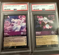 Lorcana PSA 10 *ALL* 12 First Chapter Legendary Set (non foil) Disney - Image 3