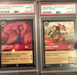 Lorcana PSA 10 *ALL* 12 First Chapter Legendary Set (non foil) Disney - Image 5