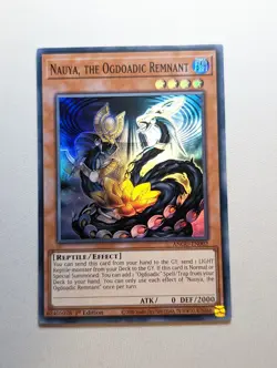 YuGiOh Nauya, the Ogdoadic Remnant Super Rare 1st Edition ANGU-EN002 VLP - Image 1