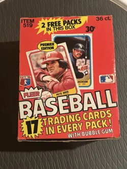 1981 FLEER BASEBALL UNOPENED 36 PACK WAX BOX PREMIER EDITION HOBBY - Image 1