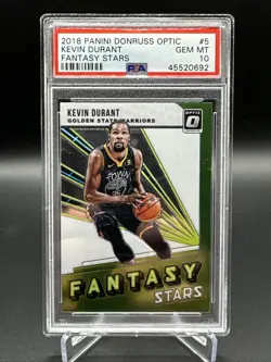 Kevin Durant 2018-19 Panini Donruss Optic - Fantasy Stars #5 LP PSA 10 - Image 1