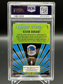 Kevin Durant 2018-19 Panini Donruss Optic - Fantasy Stars #5 LP PSA 10 - Image 2