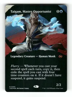 Taigam, Master Opportunist (Borderless) Mythic Tarkir: Dragonstorm NM Magic - Image 2