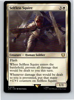 Magic the Gathering Selfless Squire Commander: The Lord of the Rings MTG - Image 1