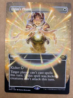 MTG 1x BORDERLESS Orim's Chant # 323 Modern Horizons 3 Magic the Gathering x1 NM - Image 1