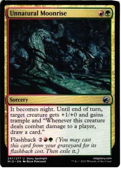 Unnatural Moonrise 247 UC Innistrad: Midnight Hunt NM MTG - Image 1