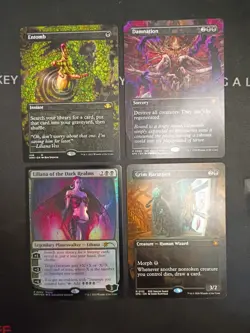Damnation, Entomb, Grim Haruspex, Liliana of the Dark Realms - MTG MonoBlack Lot - Image 1