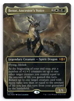 Betor, Ancestor's Voice Borderless NM 1 Foil Commander: Tarkir: Dragonstorm MTG - Image 1