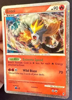 Entei SL3 2011 Call of Legends Pokemon Card TCG Shiny Holo Rare Exclusive Lp/Mp - Image 2