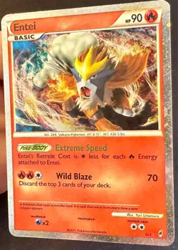Entei SL3 2011 Call of Legends Pokemon Card TCG Shiny Holo Rare Exclusive Lp/Mp - Image 3