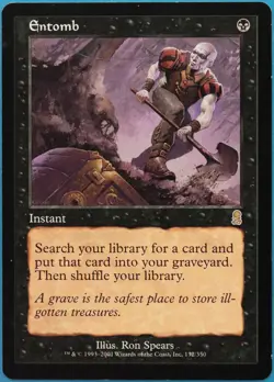 Entomb Odyssey NM Black Rare MAGIC THE GATHERING MTG CARD (ID# 517510) ABUGames - Image 1
