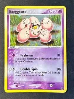Exeggcute 33/112 EX FireRed & LeafGreen Pokemon Card Komiya Art Reverse Holo Mp - Image 1