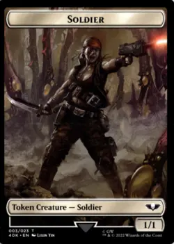 MTG 40K Non-Foil Soldier Ultramarines Honour Guard Double-Sided Token T 3 / 6 - Image 1