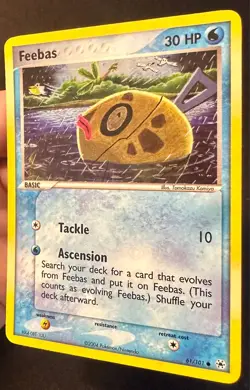Feebas 61/101 2004 EX Hidden Legends Pokemon Card Komiya Art Reverse Holo - VLP - Image 3