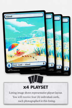 Island (0280) X4 [Marvel Super Heroes] MSH Magic MTG *PLAYSET* 💧 - Image 1